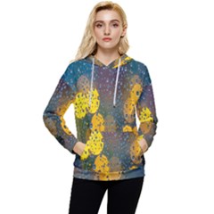 Bokeh Raindrops Window  Women s Lightweight Drawstring Hoodie by artworkshop