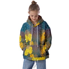 Bokeh Raindrops Window  Kids  Oversized Hoodie by artworkshop