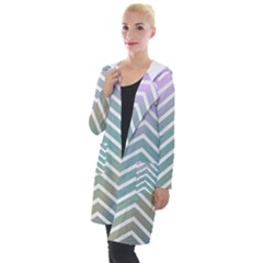 Zigzag-maves Hooded Pocket Cardigan by nateshop