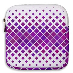 Pattern-box Purple White Mini Square Pouch by nateshop