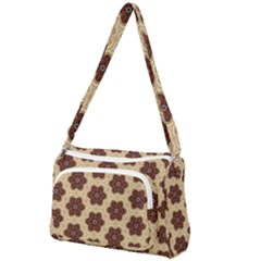 Pattern-flower Front Pocket Crossbody Bag