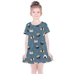 Sushi Pattern Kids  Simple Cotton Dress