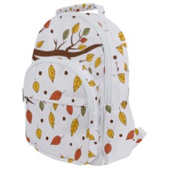 Autumn Isolated Blade Branch Rounded Multi Pocket Backpack by Amaryn4rt