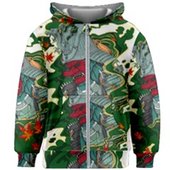 Armor Japan Maple Leaves Samurai Kids  Zipper Hoodie Without Drawstring by Amaryn4rt