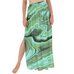 Waves Marbled Abstract Background Maxi Chiffon Tie-up Sarong by Amaryn4rt