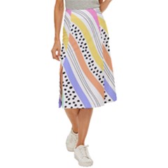 Background Abstract Wallpaper Midi Panel Skirt by Amaryn4rt