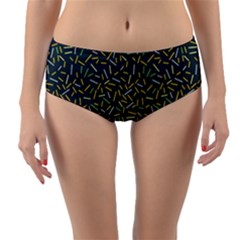 Abstract Pattern Sprinkles Reversible Mid-waist Bikini Bottoms