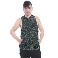 Abstract Pattern Sprinkles Men s Sleeveless Hoodie