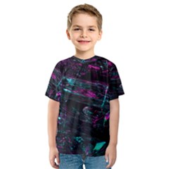 Space Futuristic Shiny Abstraction Kids  Sport Mesh Tee