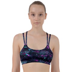 Space Futuristic Shiny Abstraction Line Them Up Sports Bra by Amaryn4rt