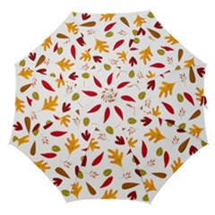 Leaves Fall Autum Colors Season Straight Umbrellas by Amaryn4rt