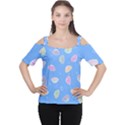 Seashell Clam Pattern Art Design Cutout Shoulder Tee View1