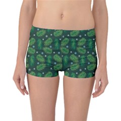 Leaves Snowflake Pattern Holiday Boyleg Bikini Bottoms by Amaryn4rt