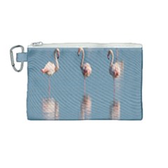 Flamingo Birds Plumage Sea Water Canvas Cosmetic Bag (medium) by artworkshop