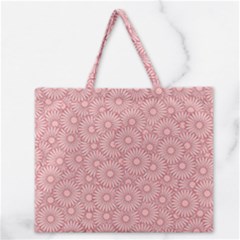 Flora Flowers Pattern Zipper Large Tote Bag by artworkshop