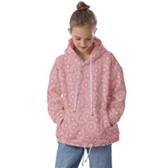 Flora Flowers Pattern Design Pink Spring Nature Kids  Oversized Hoodie