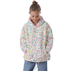 Flowery Floral Abstract Decorative Ornamental Kids  Oversized Hoodie by artworkshop