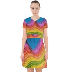  Rainbow Pattern Lines Adorable In Chiffon Dress by artworkshop