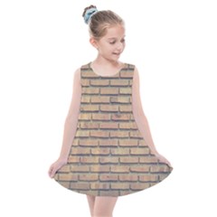 Bricks Wall Red  Kids  Summer Dress by artworkshop