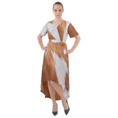 Horse Coat Animal Equine Front Wrap High Low Dress by artworkshop