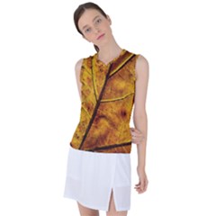 Leaf Leaf Veins Fall Women s Sleeveless Sports Top by artworkshop