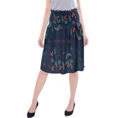 Merry Christmas Holiday Pattern  Midi Beach Skirt