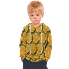 Orange Slices Cross Sections Pattern Kids  Overhead Hoodie by artworkshop