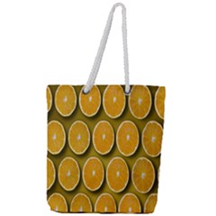 Orange Slices Cross Sections Pattern Full Print Rope Handle Tote (large)