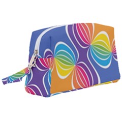 Illustration Abstract Background Pattern Rainbow Color Wristlet Pouch Bag (large) by Wegoenart