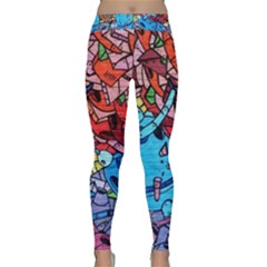 Graffiti-wall-mural-painting-arts Classic Yoga Leggings by Simbadda