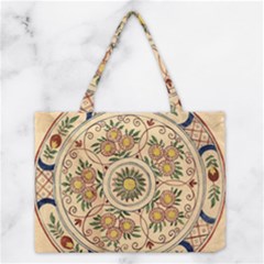 Illustration Painting Vintage Antique Plate China Medium Tote Bag by Wegoenart