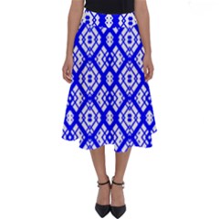 Portuguese Tiles Vibes Plaids Perfect Length Midi Skirt by ConteMonfrey