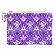 Purple Lace Decorative Ornament - Pattern 14th And 15th Century - Italy Vintage  Canvas Cosmetic Bag (xl) by ConteMonfrey