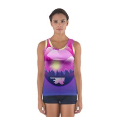 Landscape Illustration Illustrator Sport Tank Top 