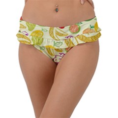 Seamless-fruit Frill Bikini Bottom