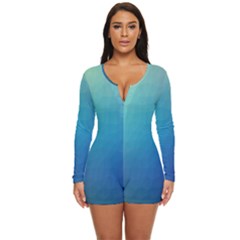 Color-bubbly Long Sleeve Boyleg Swimsuit