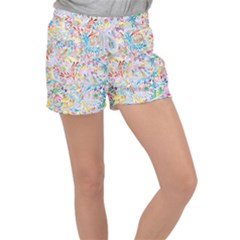 Floral Pattern Velour Lounge Shorts