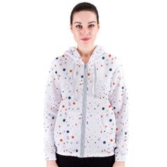 Background-round Spots Women s Zipper Hoodie