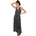 Abstract Pattern Sprinkles Sprinkle V-Neck Chiffon Maxi Dress View1