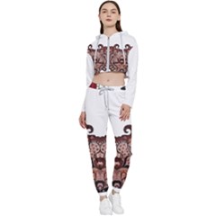 Im Fourth Dimension Colour 29 Cropped Zip Up Lounge Set