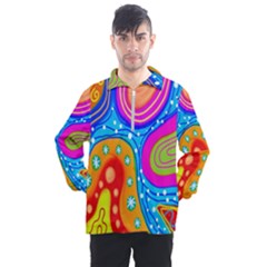 Abstract-tekstur Men s Half Zip Pullover by nateshop