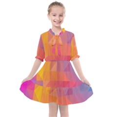 Illustration Geometric Pattern Design Graphic Kids  All Frills Chiffon Dress