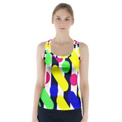 Illustration Geometric Form Circle Line Pattern Racer Back Sports Top by Wegoenart