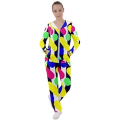 Illustration Geometric Form Circle Line Pattern Women s Tracksuit by Wegoenart