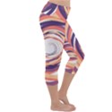 Illustration Colorful Yellow Purple Orange Lightweight Velour Capri Yoga Leggings View3