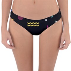 Illustration Geometric Art Colorful Shapes Reversible Hipster Bikini Bottoms