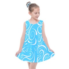 Illustration Scribble Reason Design Pattern Kids  Summer Dress by Wegoenart