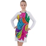 IM Fourth Dimension Colour 30 Long Sleeve Hoodie Dress