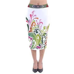 Im Fourth Dimension Colour 31 Velvet Midi Pencil Skirt