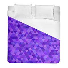 Illustration Purple Triangle Purple Background Duvet Cover (full/ Double Size) by Wegoenart